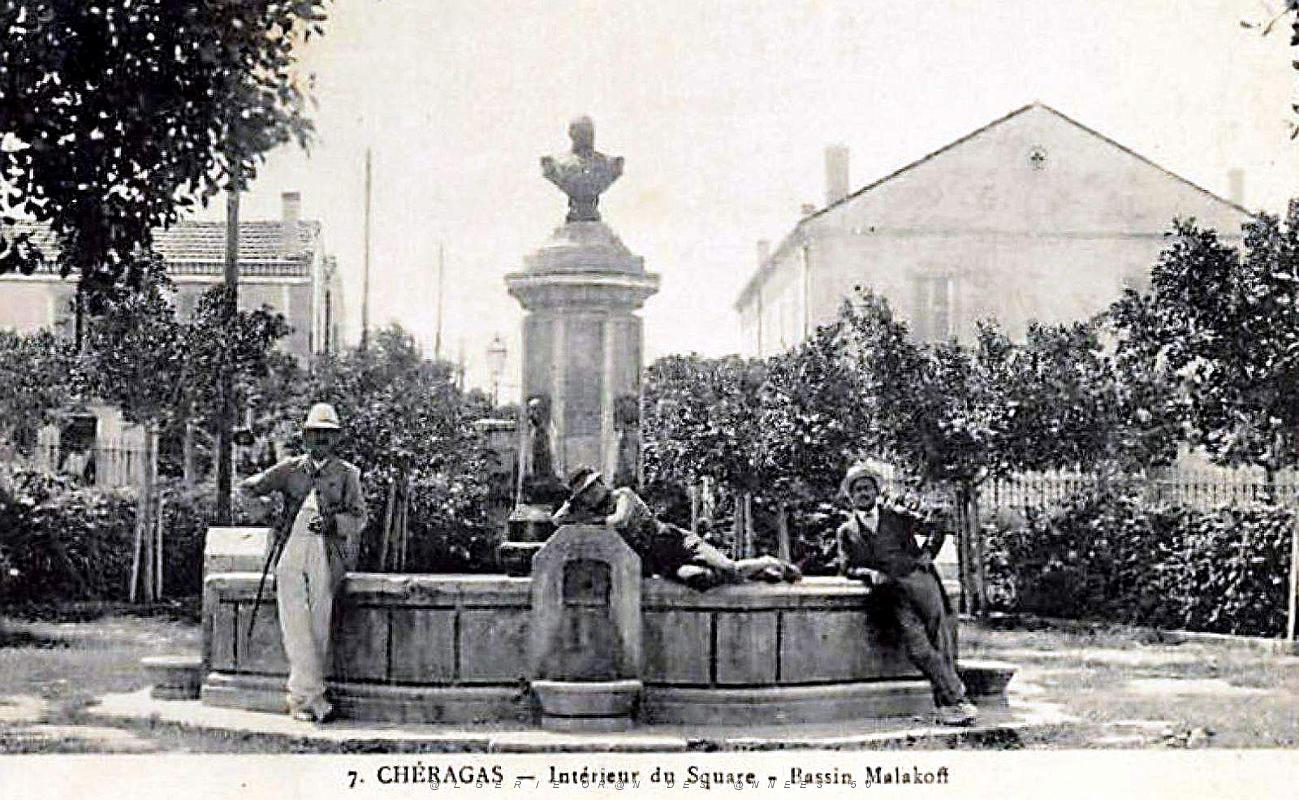 2132- Cheragas - Square - Bassin Malakoff - 1917.jpg